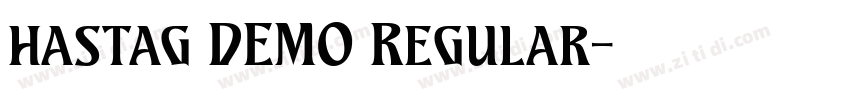 hastag DEMO Regular字体转换